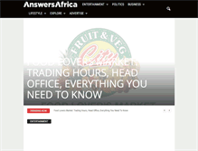 Tablet Screenshot of answersafrica.com